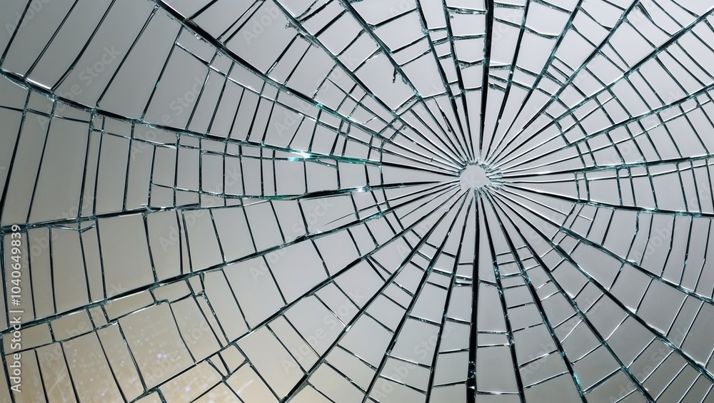 Intricate Pattern of Broken Glass Reflecting Light, Ideal for Artistic and Design Use Intricate Pattern of Broken Glass Reflecting Light, Ideal for Artistic and Design Use
