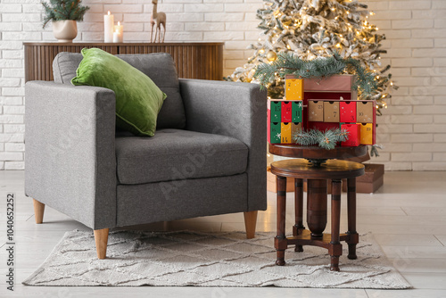 Cozy christmas living room ...