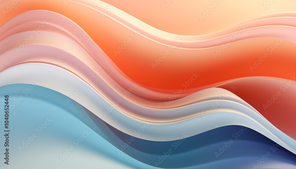 abstract background with waves, orange, blue white abstract background with waves, orange, blue white