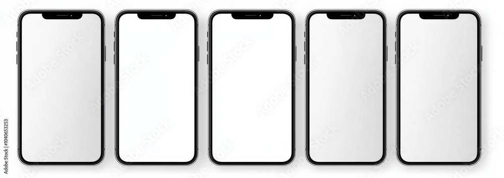 The real life mockup shows a white smartphone set with a blank screen. 3D rendering of a mobile phone. Modern illustration of a mobile phone. The real life mockup shows a white smartphone set with a blank screen. 3D rendering of a mobile phone. Modern illustration of a mobile phone.