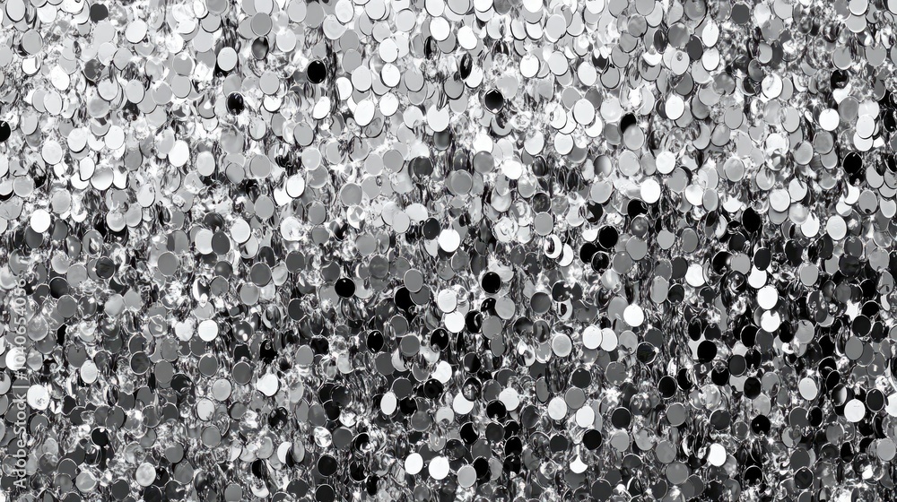 Silver sequin backdrop with shimmering sparkle Silver sequin backdrop with shimmering sparkle