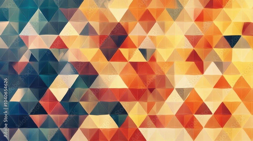 Fototapeta premium Low Poly Triangular Pattern Wallpaper