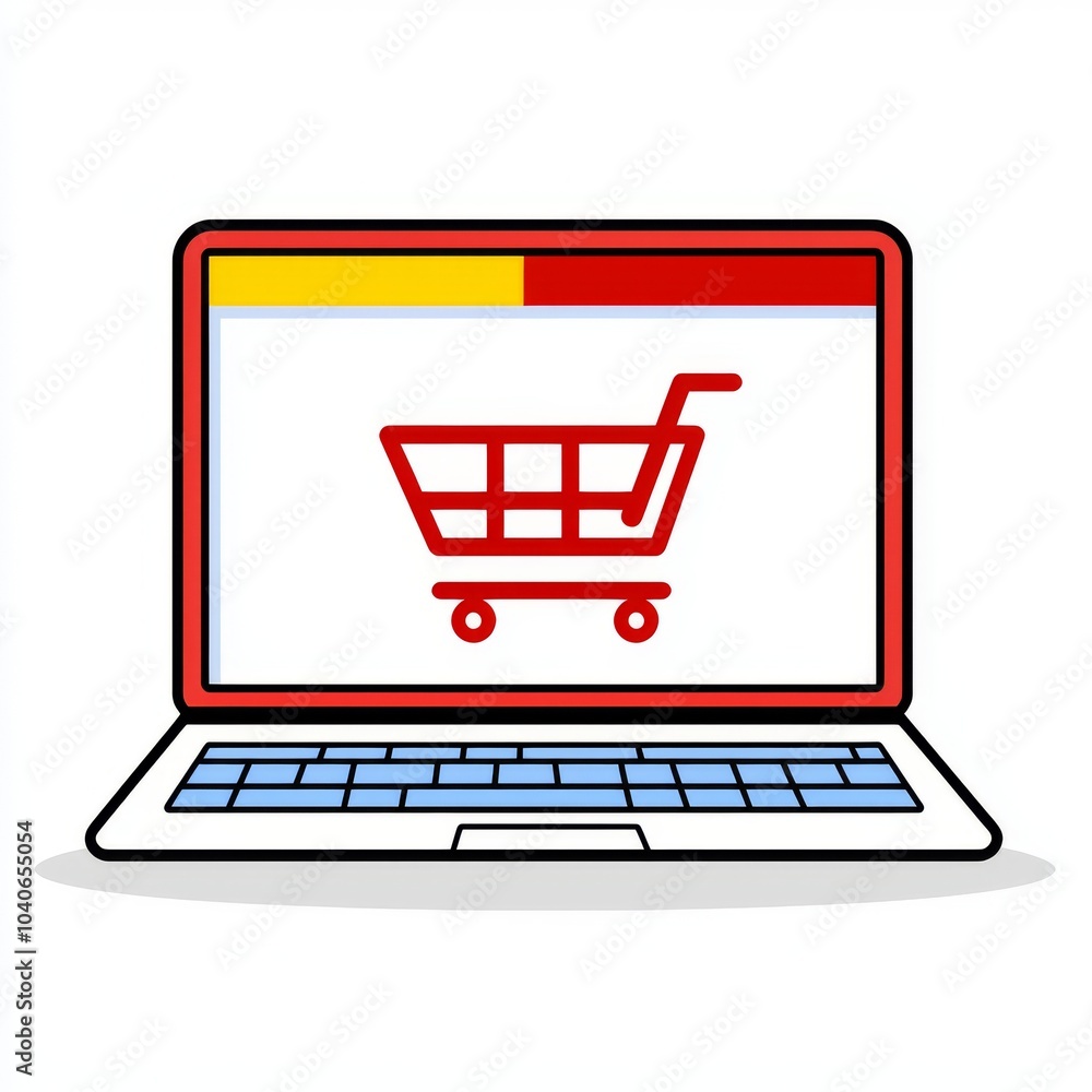 Concept of an online shopping basket. Shopping cart line and flat icon. Concept of an online shopping basket. Shopping cart line and flat icon.