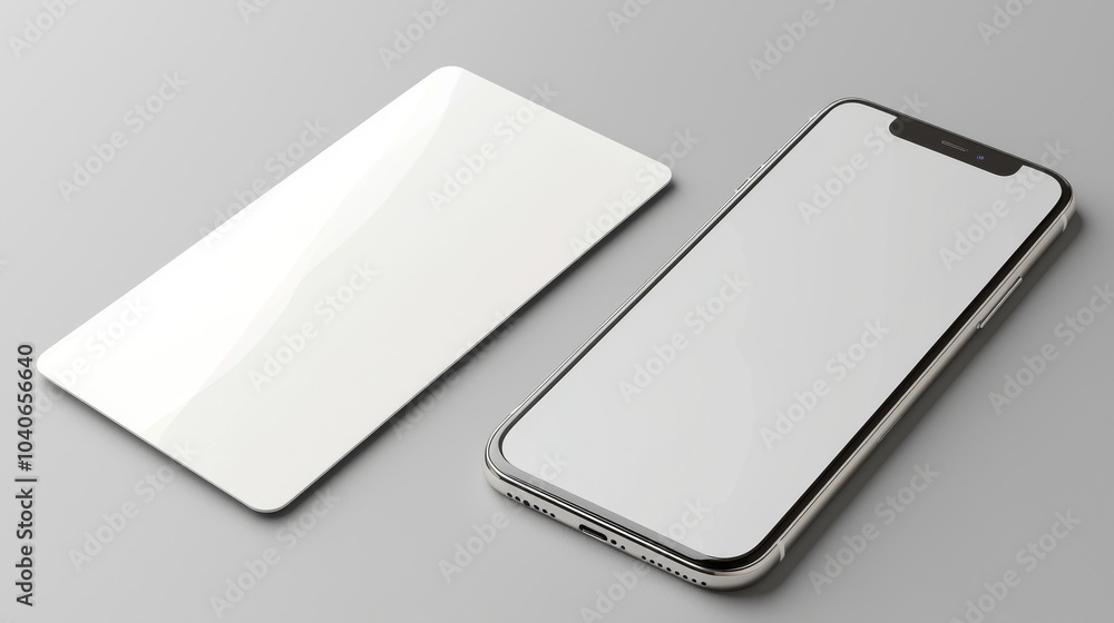 A smartphone, a plastic credit card, and a bank card with a chip on a white background. A mobile phone on a white background with a blank screen and a bank card with a chip. A smartphone, a plastic credit card, and a bank card with a chip on a white background. A mobile phone on a white background with a blank screen and a bank card with a chip.