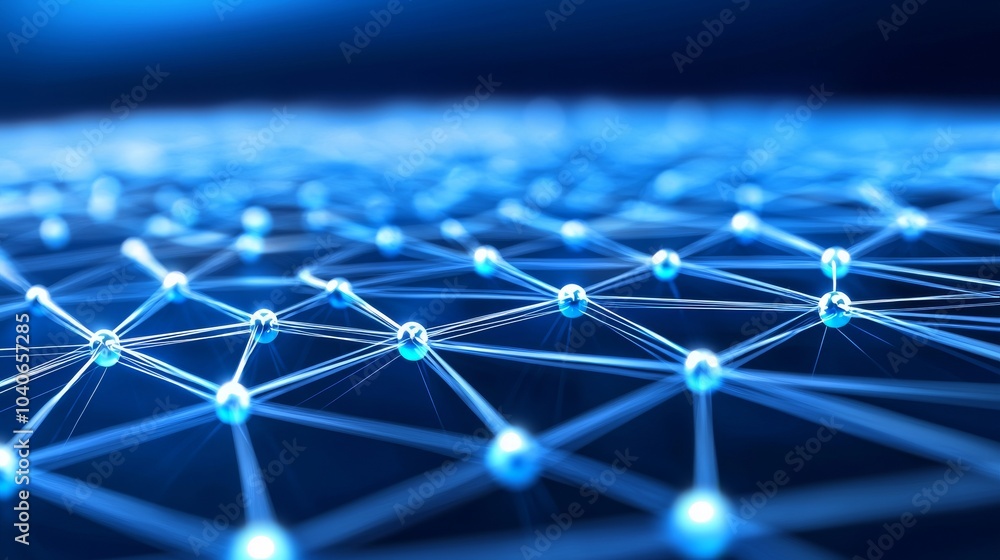 An imaginary network pipeline made from glowing holographic lines An imaginary network pipeline made from glowing holographic lines