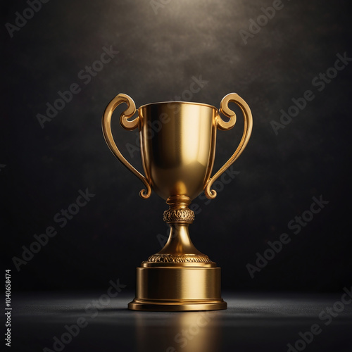Wallpaper Mural Modern Gold Trophy for Achievement Recognition, useful for corporate award events, sports achievements, motivational posters, social media ads, invitation designs Torontodigital.ca