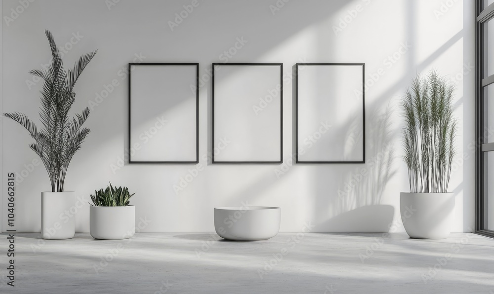 Modern Gallery Stand Mockup Modern Gallery Stand Mockup