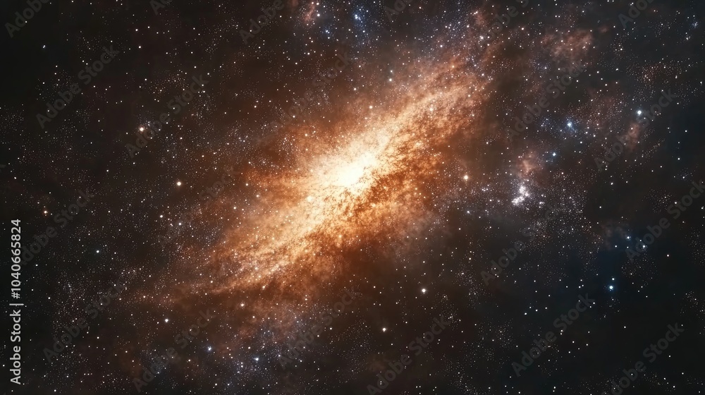 Naklejka premium Beautiful stars in the galaxy depicted through 3D cartoon rendering
