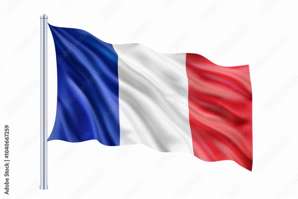 Flag icon, flagpole symbol, waving banner sign, wavy flag isolated on white with copy space for text Flag icon, flagpole symbol, waving banner sign, wavy flag isolated on white with copy space for text
