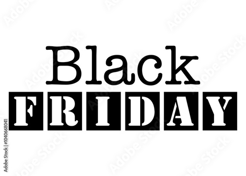 Banner con texto Black Friday con tipografía de máquina de escribir