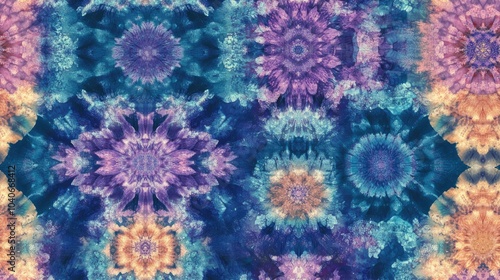 Seamless abstract kaleidoscopic pattern