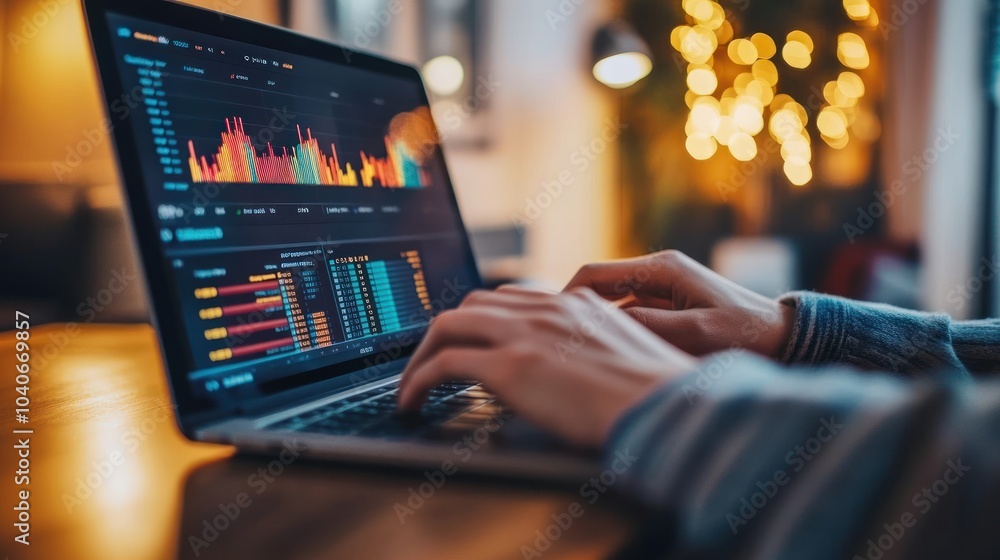 Stock Market Analysis on Laptop Stock Market Analysis on Laptop