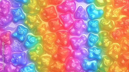  Colorful Gummy Bears: A Rainbow of Sweetness photo