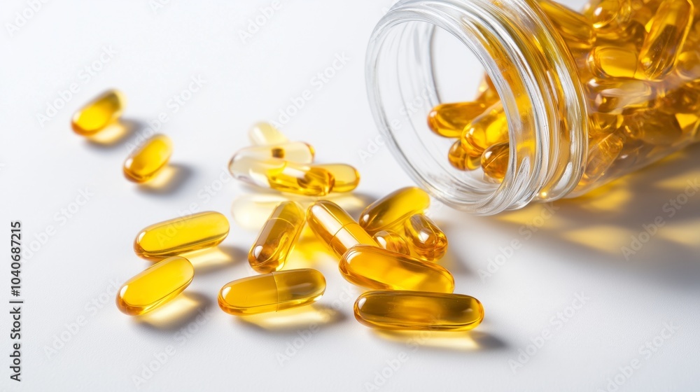 Scattered Dietary Supplements in Gel Capsules Scattered Dietary Supplements in Gel Capsules