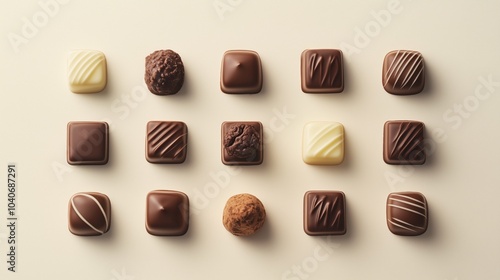 Assorted Chocolates Displayed