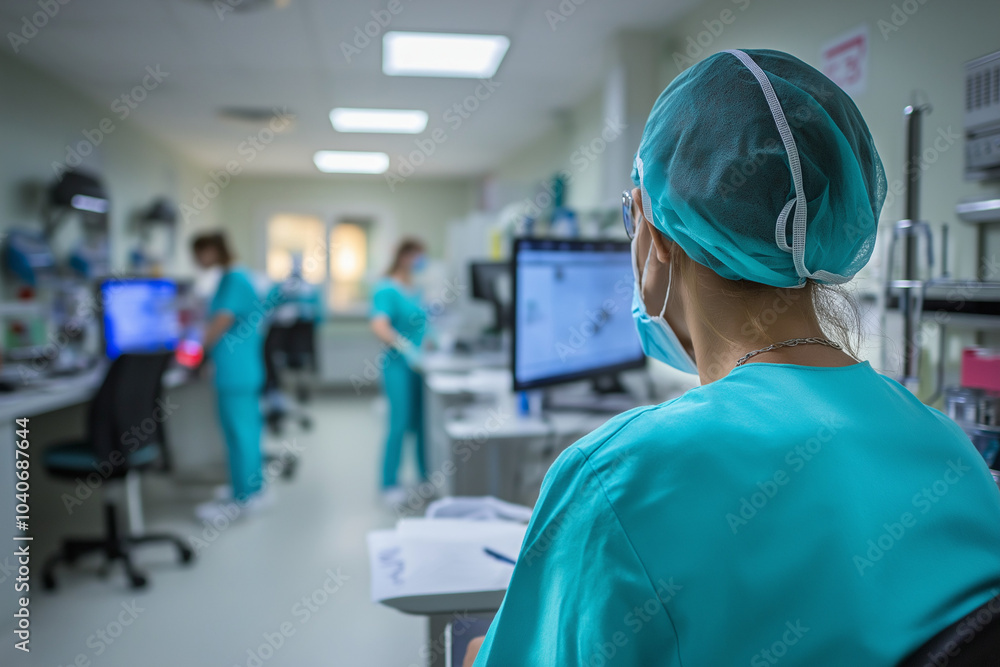 Healthcare Professionals Working in Modern Medical Facility Healthcare Professionals Working in Modern Medical Facility