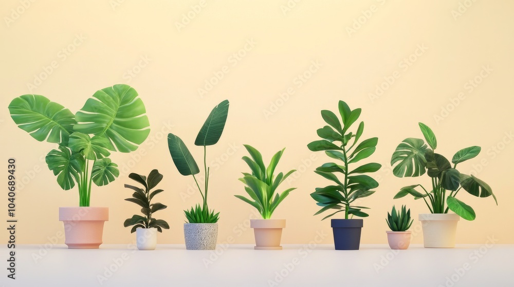 A diverse group of plants with different shapes and colors growing harmoniously in a single pot, symbolizing unity and growth through diversity, minimalist composition A diverse group of plants with different shapes and colors growing harmoniously in a single pot, symbolizing unity and growth through diversity, minimalist composition