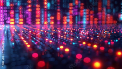 Wallpaper Mural Business growth concept, vibrant colors, graphs and charts, digital display, informative Torontodigital.ca