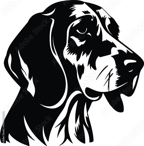 Black silhouette of hound head