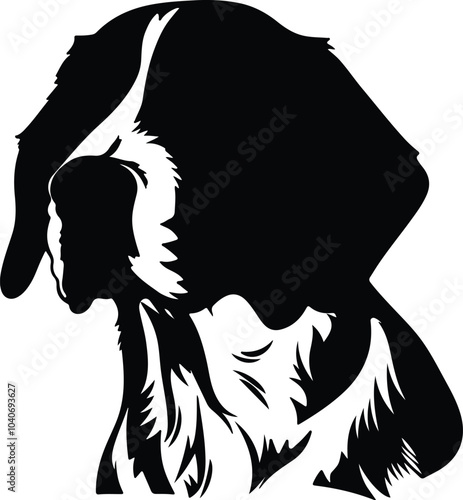 Black silhouette of hound head
