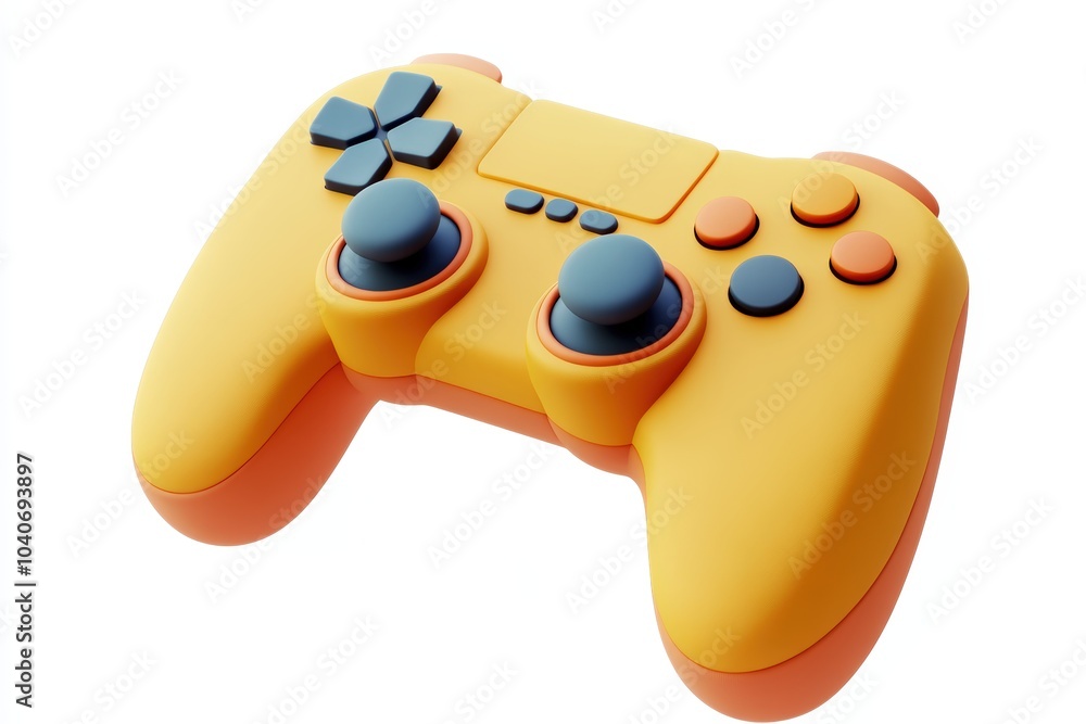 Colorful gaming controller on a white isolated background. Colorful gaming controller on a white isolated background.