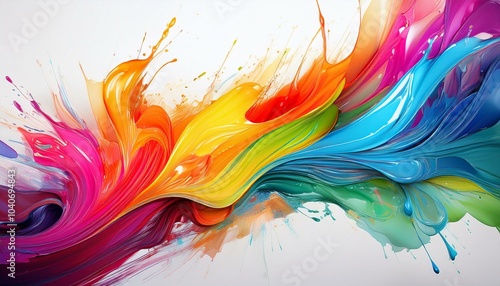 Abstract colorful paint splash