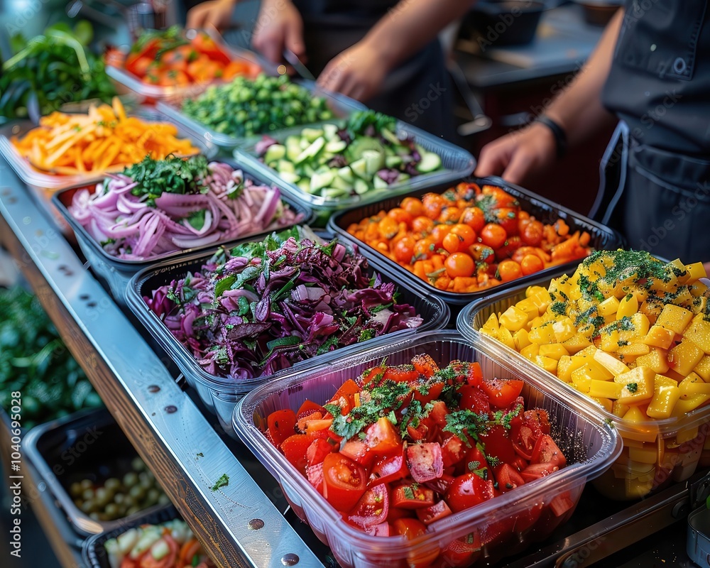 Healthy meal prep, vibrant colors, fresh ingredients, cozy setting, inviting Healthy meal prep, vibrant colors, fresh ingredients, cozy setting, inviting