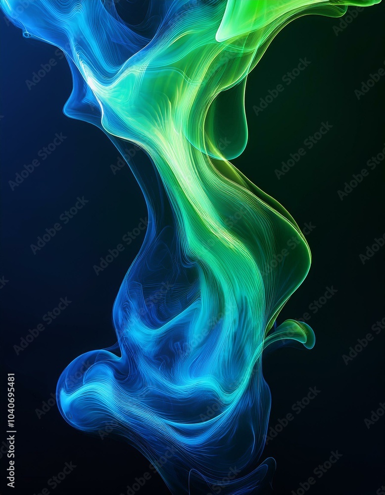 Abstract blue and green swirls Abstract blue and green swirls