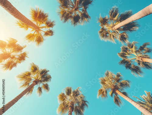 Palmtrees in the sky