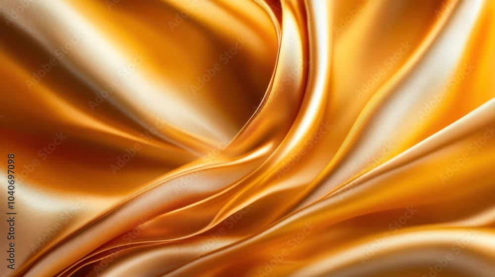 Luxurious golden silk texture artfully drapes and reflects light, capturing a warm and elegant ambiance that exudes sophistication and opulence. Luxurious golden silk texture artfully drapes and reflects light, capturing a warm and elegant ambiance that exudes sophistication and opulence.