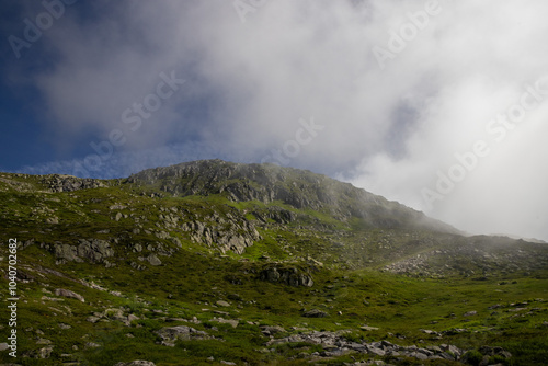 landscape in the morning with clouds