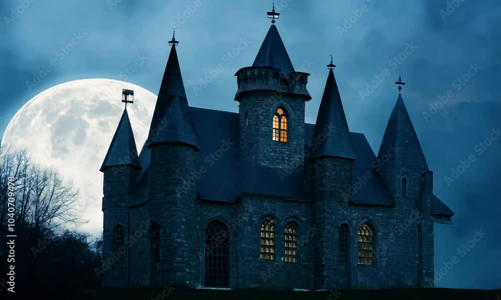 A hauntingly beautiful illustration of an abandoned house under a vibrant full moon
A hauntingly beautiful illustration of an abandoned house under a vibrant full moon