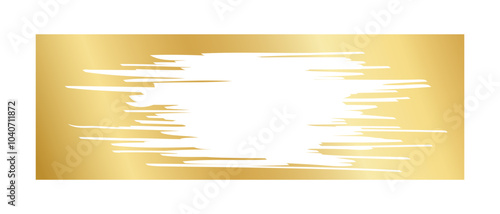 Golden scratch card surface with scraped texture. Metallic scratchcard, lotto winner, money prize or sale coupon template isolated on white background. Vector realistic illustration.