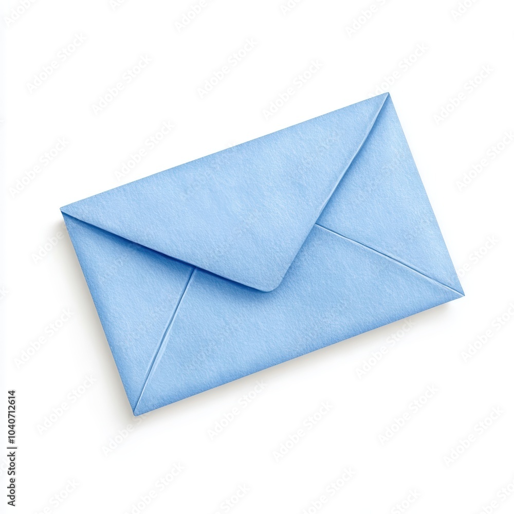 Light blue envelope on a white background for formal communication. Light blue envelope on a white background for formal communication.