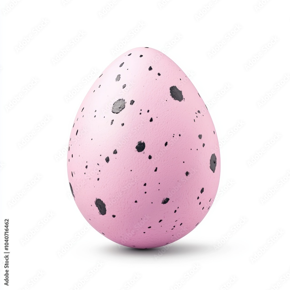 Pink speckled egg on a white isolated background Pink speckled egg on a white isolated background