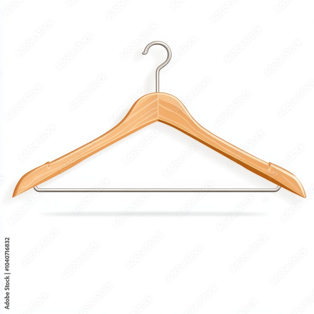 Wooden clothes hanger, isolated on a white background. Wooden clothes hanger, isolated on a white background.