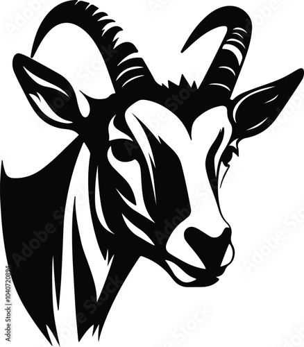 Black silhouette of bongo head