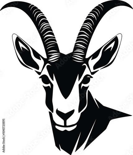 Black silhouette of bongo head