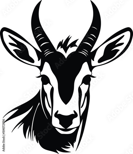 Black silhouette of bongo head