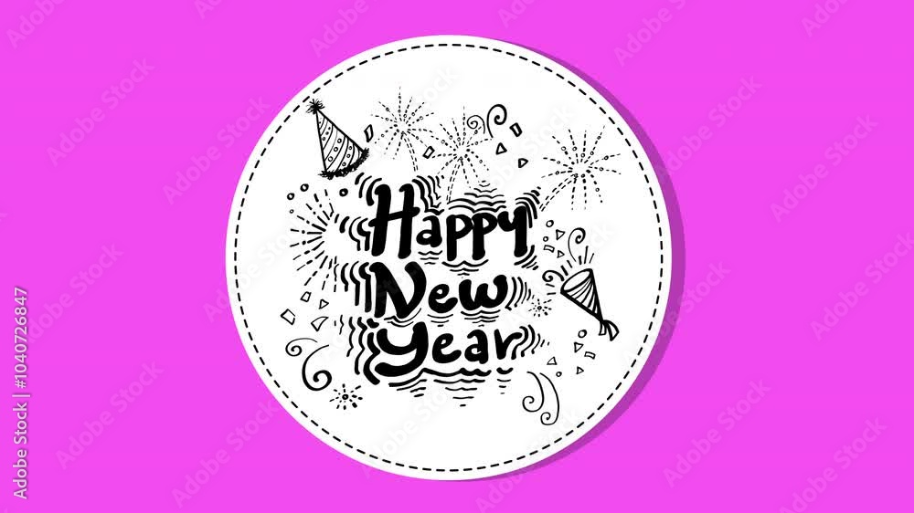 Happy new Year 2025 Animation Design. Hand Drawn Doodle Style New Year Doodle Design Colorful Motion Background Greeting Card Black Friday Sale Advertising Colorful Neon Holiday Attractive Texture Happy new Year 2025 Animation Design. Hand Drawn Doodle Style New Year Doodle Design Colorful Motion Background Greeting Card Black Friday Sale Advertising Colorful Neon Holiday Attractive Texture