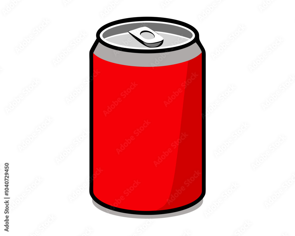 lank Soda Can. Aluminum soft drink can on white background lank Soda Can. Aluminum soft drink can on white background