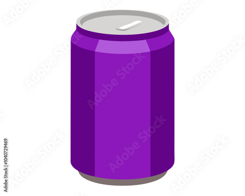  lank Soda Can. Aluminum soft drink can on white background