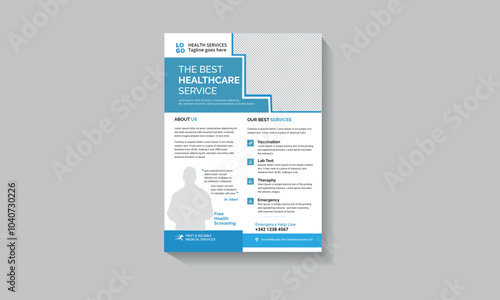 Medical healthcare flyer template design