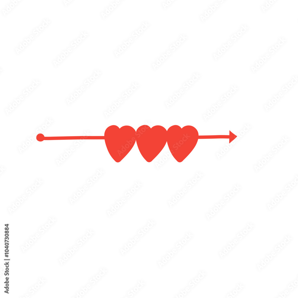 red valentine heart arrow vector red valentine heart arrow vector