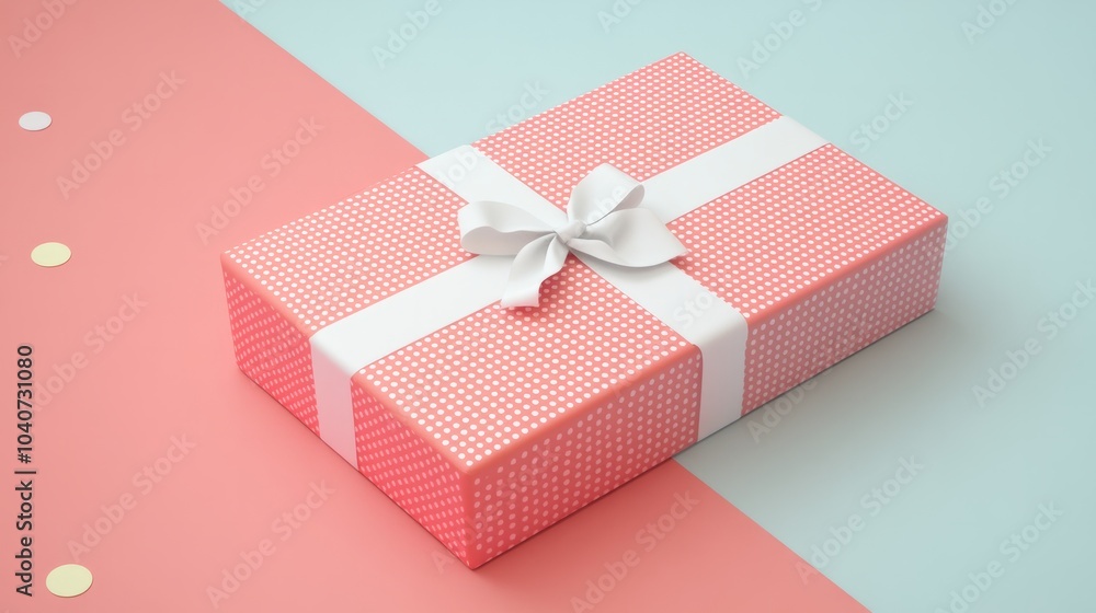 red gift boxes. polka dots presents red gift boxes. polka dots presents