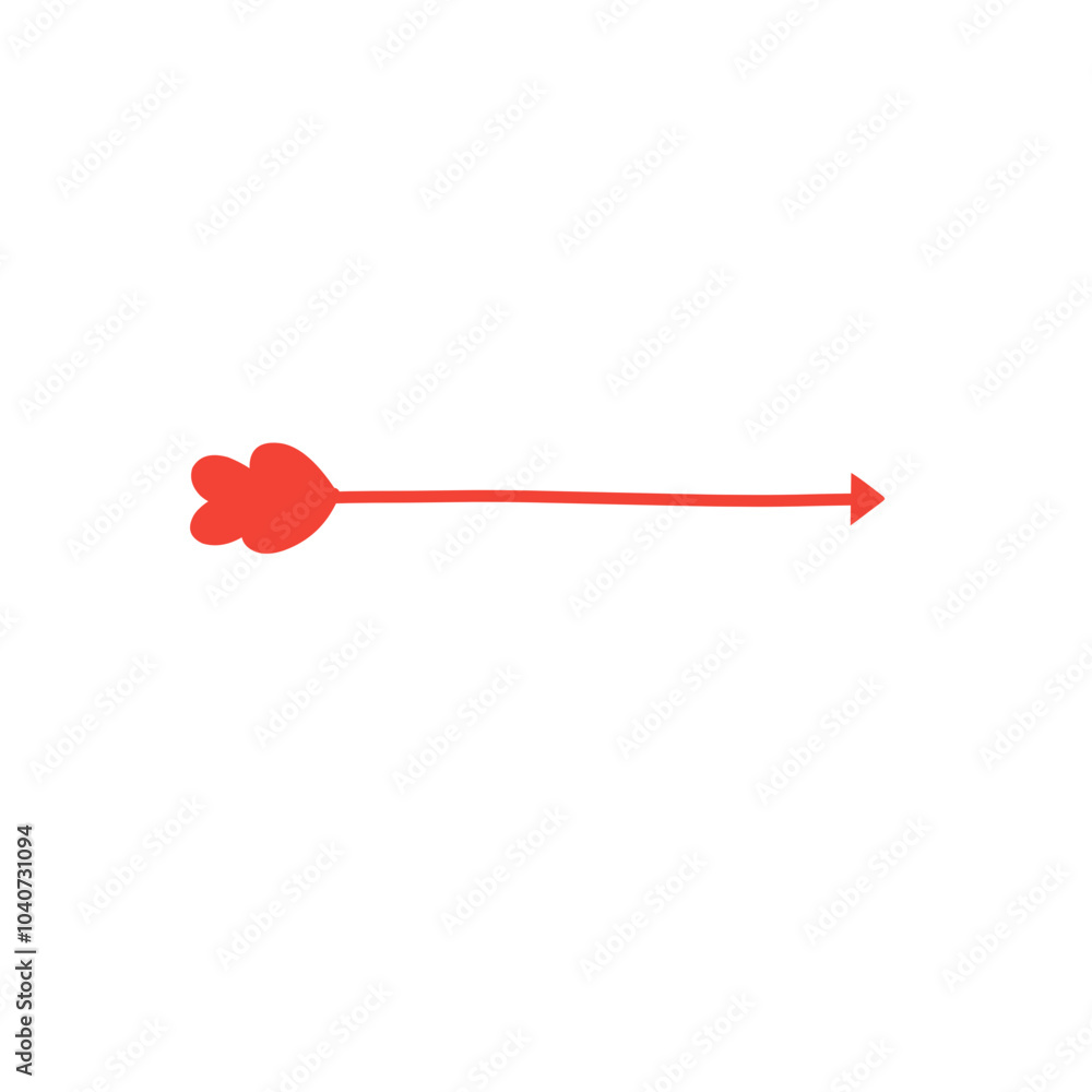 red valentine heart arrow vector red valentine heart arrow vector