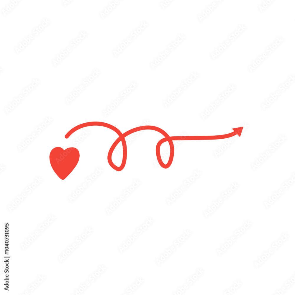red valentine heart arrow vector red valentine heart arrow vector