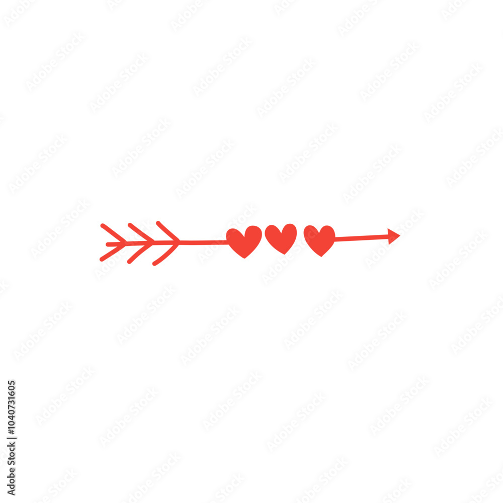 red valentine heart arrow vector red valentine heart arrow vector