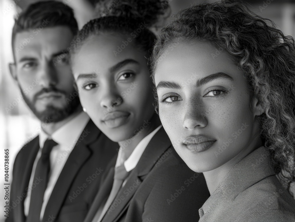Professional Portraiture: Modern Business Team in Suits Professional Portraiture: Modern Business Team in Suits