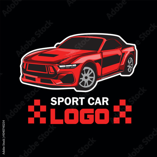 CARRO DEPORTIVO PLANTILLA LOGO VECTOR ILUSTRACION PARA  CONCECIONARIO TALLER LAVADO DE AUTO VEHICULO DE ALTO DESEMPEÑO